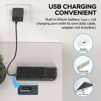 MRSVI A8 Mini Wireless Keyboard 2.4G 7-Color Backlight Touchpad Mouse Flashligt-Portable Applicable- Perfect For PC,Smart TV Box thumbnail