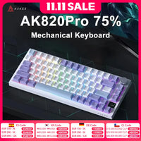 AJAZZ AK820 / AK820Pro Gaming Mechanical Keyboard 75% 82 Keys Wired Single Mode/Bluetooth Wireless Gamer Keyboard for Laptop PC thumbnail