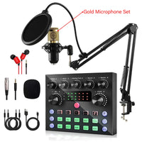 V8S Live Sound Card Podcast Equipment Live Broadcast DJ Device with BM800 Microphone Set For Music/Recording Live Streaming thumbnail