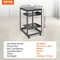 SucceBuy Open Frame Server Rack 12U/15U/20U Floor Standing or Wall Mounted with Adjustable Depth for Microdata Center Office Use thumbnail