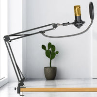 Podcast Equipment Bundle with BM800 Microphone and V8 Sound Card Podcast Equipment Metal Shock Mount Perfect for Phone PC DJ thumbnail