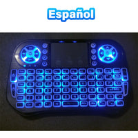 Bluetooth Wireless Mini Keyboard Backlit 2.4G USB English Russian French Spanish Portuguese Arabic Hebrew for Android TV Box PC thumbnail