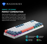 Machenike K500-B61 Mini Mechanical Keybaord 60% Form Factor 61Keys Gaming Keybaord Wired Full Key Hot-Swappable RGB Backlit thumbnail