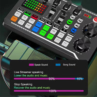 Live Podcast Equipment Set, with BM800 studio microphone, audio mixer supports a variety of sound effects, for PC,live broadcast thumbnail