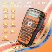 E1000 PRO Portable Printer Label Maker Tze-231 Label Printer Tape Keyboard Symbol Industrial Printer Work with Heat Shrink Tubes thumbnail