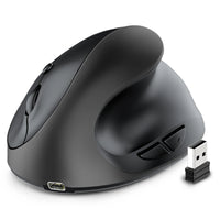 JOMAA Rechargeable Vertical Mouse Wireless USB 2.4G Right Hand Ergonomic Mice for Computer Laptop Gaming Mouse thumbnail