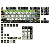 Pudding Keycap Set PBT+PC 125 Key Four Sided Transparent Anime Theme Keycap Compatible with Mechanical Keyboard 61/75/87/104 thumbnail