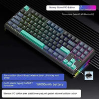 AULA F87 Pro Mechanical Keyboard 2.4g/Usb/Bluetooth Tri Mode Wireless 87 Key Rgb Pbt Gasket 5 Layer Silencing Full Key No Impact thumbnail