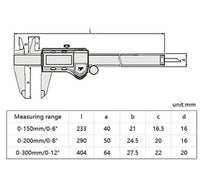 Mitutoyo LCD Digital Vernier Calipers 150/200/300mm 500-197-20 Stainless Steel Electronic Measuring Caliper 8in thumbnail