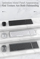 Wireless Keyboard Mouse Bluetooth 5.0 2.4G Combo Rechargeable Full Size Wireless Keyboard For Notebook Laptop Tablet iPad PC thumbnail