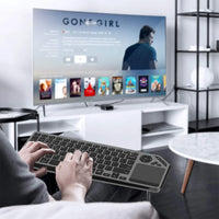 Bluetooth Wireless Keyboard with Touchpad 7-Colors Backlit 2.4g Rechargeable Trackpad Keyboard for Smart TV, IOS IPhone/IPad thumbnail