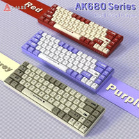AJAZZ AK680 65% Wired Gaming Mechanical Keyboard Hot Swap Mini Keyboard Custom Keycap Gasket for Pc Laptop thumbnail