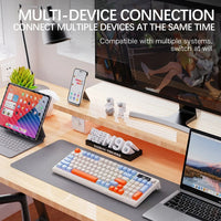 FreeWolf M96 Wireless Keyboard with Screen,Gaming Keyboard Bluetooth Dual-Mode Connection,Multi-Device Linking,Ergonomic thumbnail