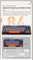 Machenike K500A-B84 Mechanical Keyboard 75% TKL Hot-Swappable Wired Gaming Keyboard 6-Color Backlit 84 Keys For PC Gamers Laptop thumbnail