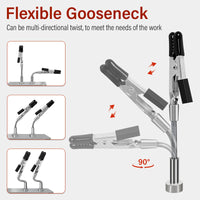 NEWACALOX Soldering Helping Hands 4 Magnetic Universal Flexible Arm Welding Assistant PCB Clamp Thir Hand Welding Repair Tools thumbnail