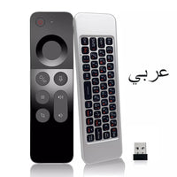W3 Voice Air Mouse Remote Control 2.4G  English Arabic Handheld Mini Wireless Keyboard  for  Android TV BOX Windows PC thumbnail