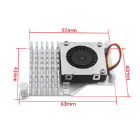 Raspberry Pi 5 Active Cooler Fan Aluminum Heatsink with PWM Speed Adjustable Fan Black Silver Blue Metal Radiator for RPi 5 thumbnail