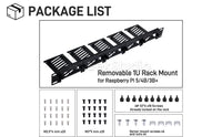 1U Rack Mount for Raspberry Pi 5/4B/3B+ Removable Steel Bracket 19 Inch 5 Slots thumbnail