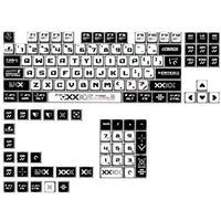 Pudding Keycap Set PBT+PC 125 Key Four Sided Transparent Anime Theme Keycap Compatible with Mechanical Keyboard 61/75/87/104 thumbnail