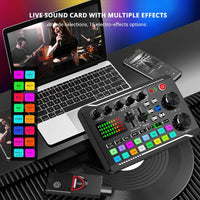 Live Podcast Equipment Set, with BM800 studio microphone, audio mixer supports a variety of sound effects, for PC,live broadcast thumbnail