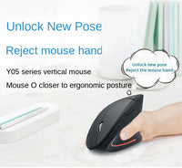 Original ihoyi Wireless Mouse Vertical Wired USB Mouse Ergonomic Luminous 2.4G Mute Photoelectric Bluetooth Game Mouse thumbnail