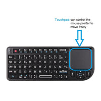 Backlit Mini Wireless Keyboard French Azerty Spanish In Russian Language With Touchpad N Air Mouse For PC Smart TV Box RGB Kit thumbnail