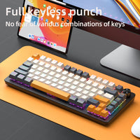 75% Mechanical Keyboard Wired with Media Knob, APAYADO Black Gaming Keyboard,Hot-Swap,ABS Cap Transparent Character Backlighting thumbnail