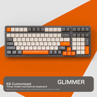 K8 100 Key Wireless Mechanical Keyboard Tri-mode Connection,Full Key Hot Swap,lighting Effects,Gasket Muffler Structure, Laptops thumbnail