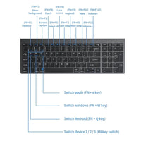 Wireless Keyboard Mouse Bluetooth 5.0 2.4G Combo Rechargeable Full Size Wireless Keyboard For Notebook Laptop Tablet iPad PC thumbnail