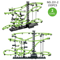 Marble Run Maze Race Track Games Luminous Spacerail Roller Coaster Level 2 3 4 Electric Elevator Model Education Science Toy thumbnail