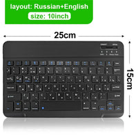 Bluetooth Wireless Keyboard Mouse For IOS Android Windows Tablet For iPad Air Mini Pro Spanish Korean Portugal Russian Keyboard thumbnail