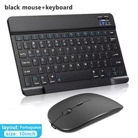 Bluetooth Wireless Keyboard Mouse For IOS Android Windows Tablet For iPad Air Mini Pro Spanish Korean Portugal Russian Keyboard thumbnail