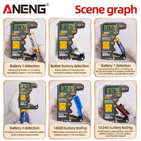 ANENG BT189 Button Cell Battery Tester 9V N D C AA AAA Universal Household LCD Display Battery Tester Power Bank Detectors Tools thumbnail
