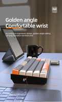 60% Wireless Mechanical Keyboard Bluetooth Dual Mode Hot-Swap Ziyoulang K68 Mini Keyboard 68-Key Red Switch for PC/IPhone iPad thumbnail