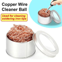 Coppered Wire Cleaning Ball Iron Nibs Soldering Waste Absorption Iron Nib Cleaner De-Soldering Steel Wire Ball thumbnail