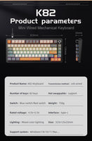 75% Mechanical Keyboard Wired with Media Knob, APAYADO Black Gaming Keyboard,Hot-Swap,ABS Cap Transparent Character Backlighting thumbnail