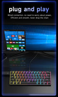 Ajazz NK61 Mechanical Wired Gaming Keyboard RGB Lighting Supports Hot-Swappable 61-Key Mechanical Wired Gaming Keyboard thumbnail