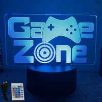 NEON GAMER 3D Lamp LED Night Light Gaming Setup RGB Children's Lamps Gamer Room Decoration Bedroom Table Lamp Personalized Gifts thumbnail