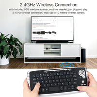 E30 2.4GHz Wireless Keyboard with Trackball Mouse Scroll Wheel Remote Control for Android TV BOX Smart TV PC Notebook Silver thumbnail