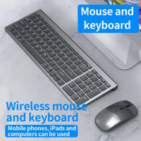Wireless Keyboard Mouse Bluetooth 5.0 2.4G Combo Rechargeable Full Size Wireless Keyboard For Notebook Laptop Tablet iPad PC thumbnail