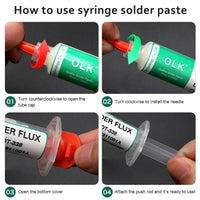 OLK SMD Welding Flux  PCB Repair Soldering No-clean Ball Planting Rosin Solder oil Lead-Free Halogen-Free BGA 10cc thumbnail