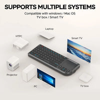 MRSVI A8 Mini Wireless Keyboard 2.4G 7-Color Backlight Touchpad Mouse Flashligt-Portable Applicable- Perfect For PC,Smart TV Box thumbnail
