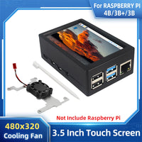 Raspberry Pi 3.5 Touch Screen 480*320 LCD TFT Display Optional ABS Metal Case Cooling Fan for Raspberry Pi 4 Model B or 3B+ 3B thumbnail