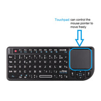 Backlit Mini Wireless Keyboard French Azerty Spanish In Russian Language With Touchpad N Air Mouse For PC Smart TV Box RGB Kit thumbnail