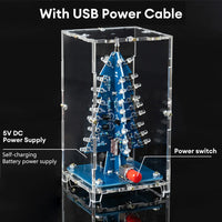 Xmas Tree DIY Kits RGB LED Flashing Tree DIY Kits Electronics Soldering Colorful 3D for Soldering Practice Learning thumbnail