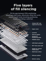 AULA F87 Pro Mechanical Keyboard 2.4g/Usb/Bluetooth Tri Mode Wireless 87 Key Rgb Pbt Gasket 5 Layer Silencing Full Key No Impact thumbnail