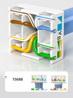 Linkwylan RJ45 Cat6 Cat6A STP Colored Keystone Jack With Multi-Colors Identification Shielded Tool-free Connection thumbnail