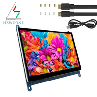 7 Inch Raspberry Pi 4/3/2/B/B+/A+ Monitor 1024x600 IPS 5-Points Capacitive Touchscreen Drive Free HDMI Display For Win 7/8/10 thumbnail