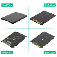 M.2  SSD to 2.5 SATA Enclosure, B & M Key SATA  SSD Converter to 2.5 Inch SATA 3.0 Card with 7mm Plastic Case thumbnail