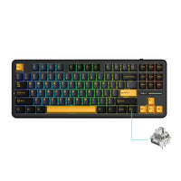 AULA F87 Pro Mechanical Keyboard 2.4g/Usb/Bluetooth Tri Mode Wireless 87 Key Rgb Pbt Gasket 5 Layer Silencing Full Key No Impact thumbnail